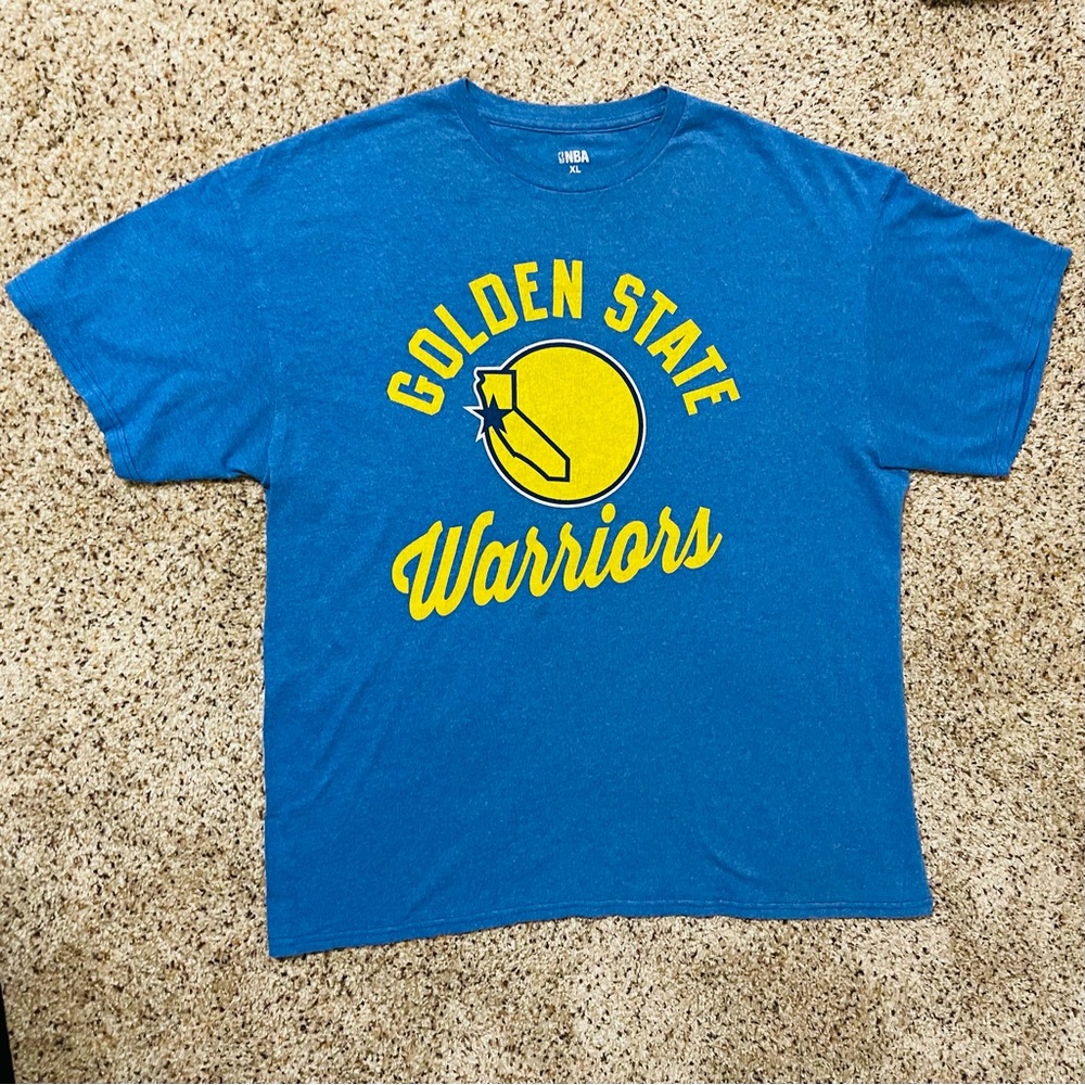 NBA Golden State Warriors Men’s Heather Blue Tee Shirt - Picture 2 of 5